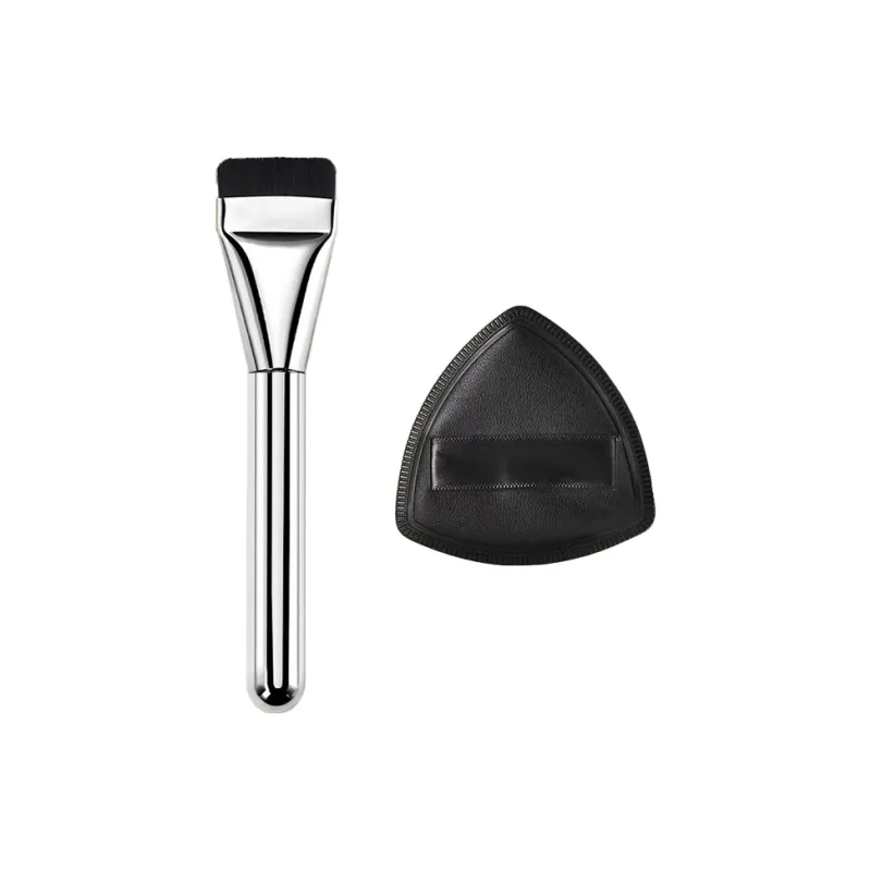 Gentle Welcome Slides Foundation Brush Powder Puff Make up Tools Two Piece Set-0