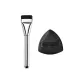 Silver Flat Brush+Black Pineapple Powder Puff