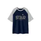 Navy Blue & White Heather Gray