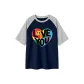 Navy Blue & White Heather Gray