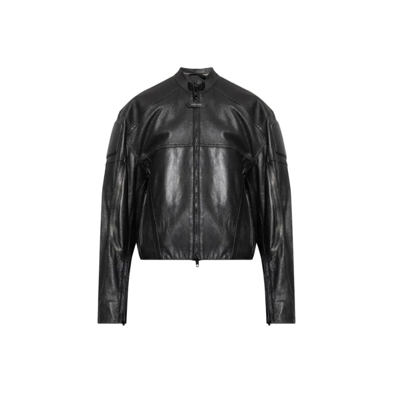 Balenciaga Perforated Leather Jacket-0