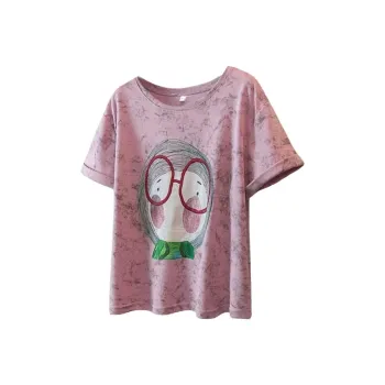 GOSO T Shirts Women's Pink Purple