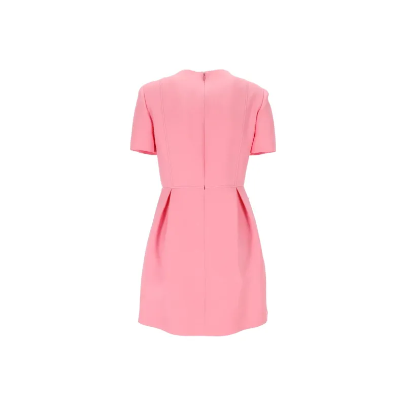 Valentino Short Sleeved Dress Women's Pink-1