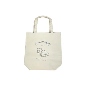 Sanrio Cotton Tote Bag, Shopping Bag, Shoulder Bag, Handbag Unisex Natural