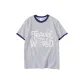 White Gray Navy Blue Edge