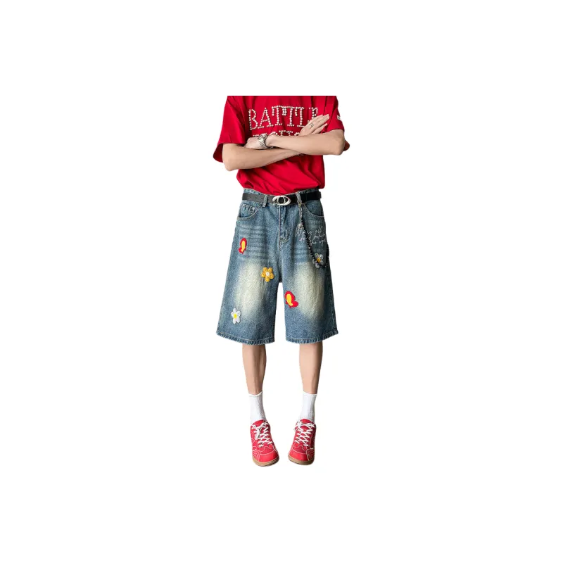 FOMOCE Denim Shorts Unisex-3