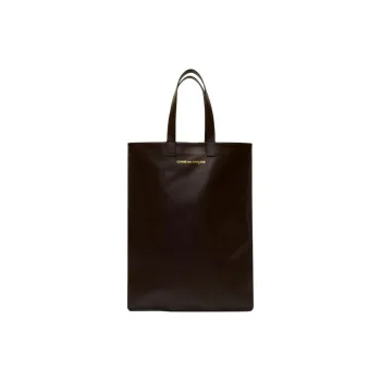 CDG Cow Leather Tote Bag, Shopping Bag, Handbag Large Size Men's Brown