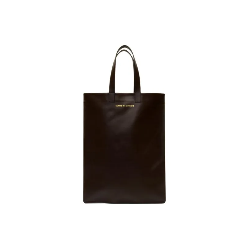 CDG Cow Leather Tote Bag, Shopping Bag, Handbag Tubas Men's Brown-0