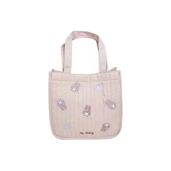 Sanrio Cotton Tote Bag, Shopping Bag, Handbag Mini Women's Pink