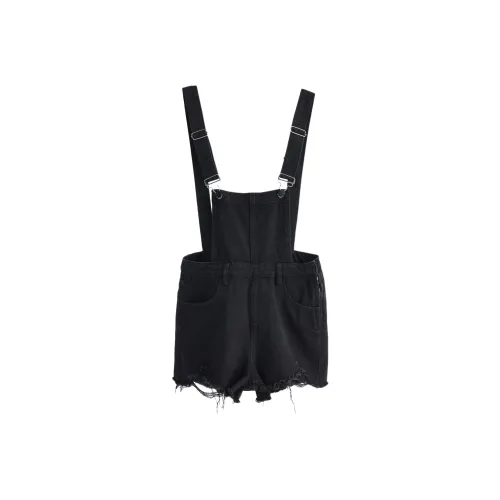 OROI Casual Shorts Women's Black Straps Shorts