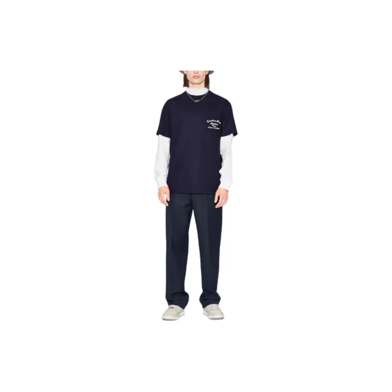 DIOR Quarterly New Products T Shirts Men Navy-0