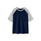 Navy Blue & White Heather Gray