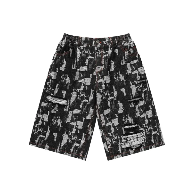 GENANX Denim Shorts Unisex Black-0