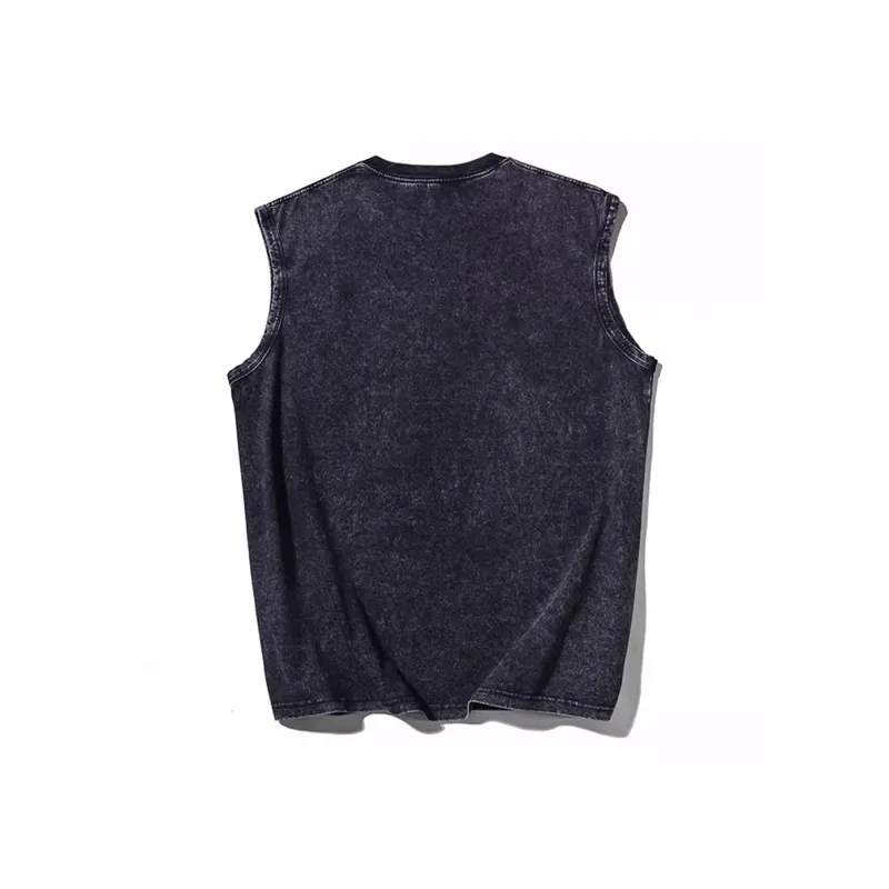 ZYKY Tank Tops Unisex Washed Black-1