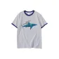 White Gray Navy Blue Edge