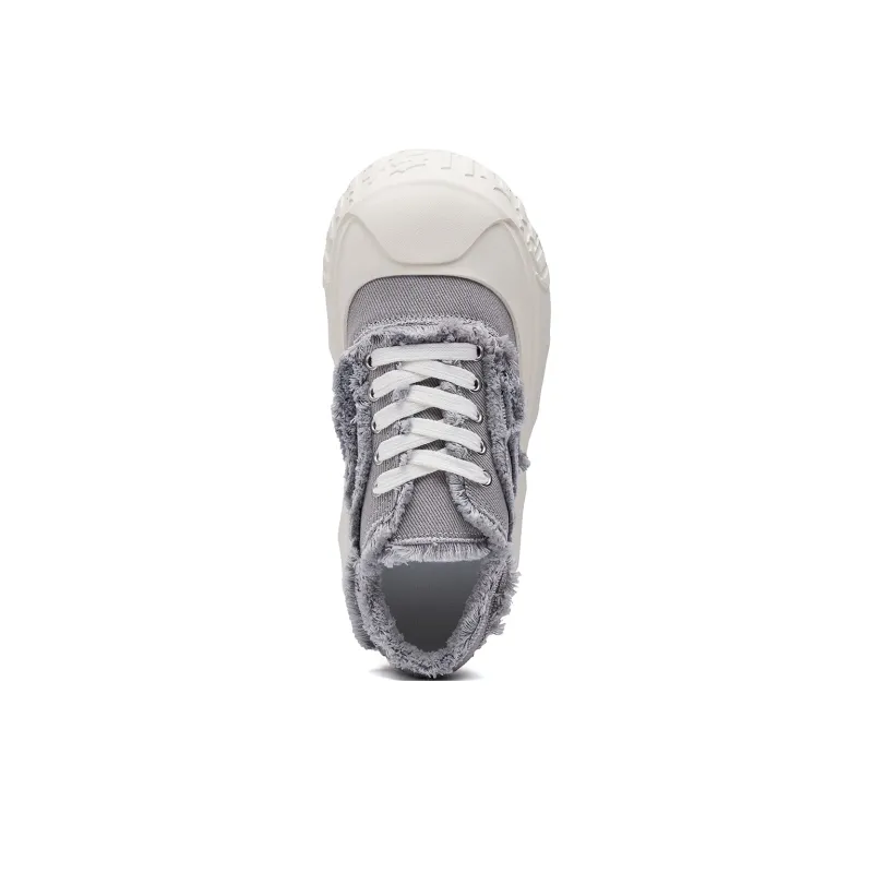 IHBOZ Slip Resistant, Abrasion Resistant, Breathable, Lightweight, Height Increasing Low Top Casual Shoes Women's Gray-4