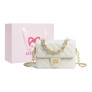 ALI THE FOX Synthetic Leather Crossbody Bag, Shoulder Bag Women's White/Black