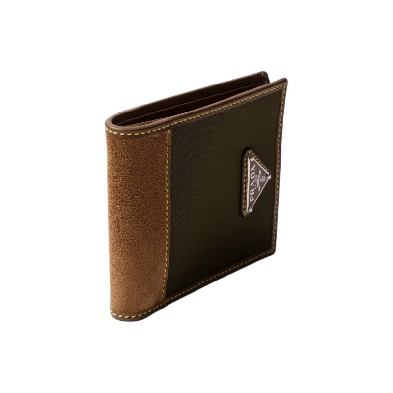 PRADA Re Nylon Recycled Nylon Wallet Men's Musk Green-2