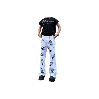 GY.VG Jeans Unisex White