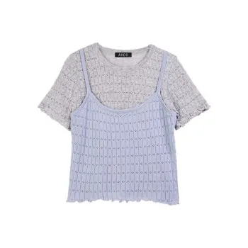 AHDO T Shirts Women's Light Blue