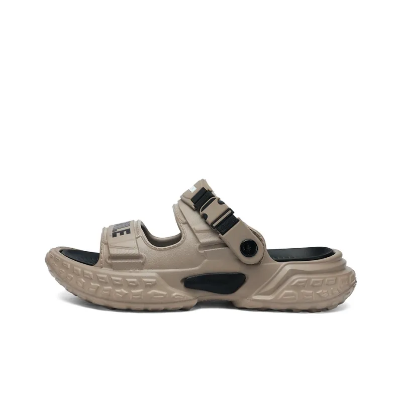 NANJIREN Beach Sandals Men Black Purple/Black Orange/Khaki Black-9
