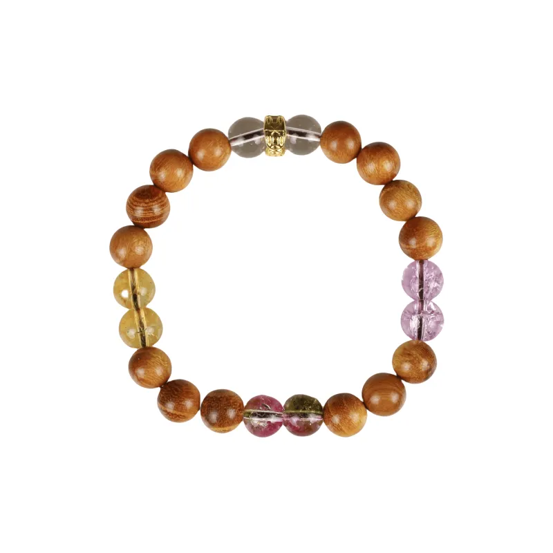 ZHUOJIN Golden Sandalwood Bracelets Unisex-1