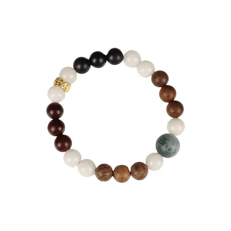 ZHUOJIN Ebony Wooden Bracelets Unisex-0