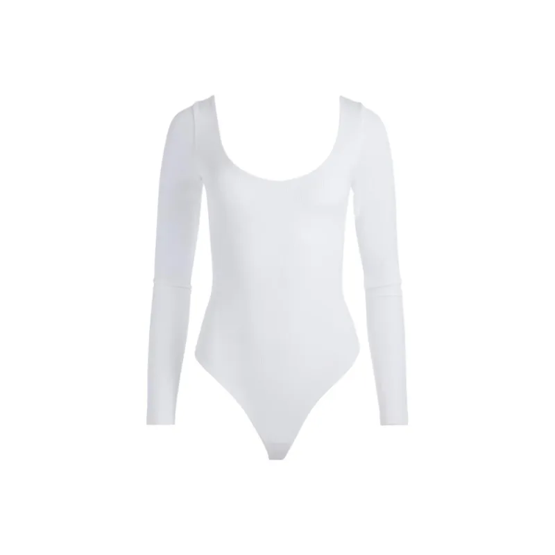 ALICE+OLIVIA Bodysuits Women's Gray White-0