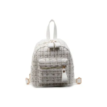 TOUTSEUL YOLO Fabric Backpack Women's White/Black