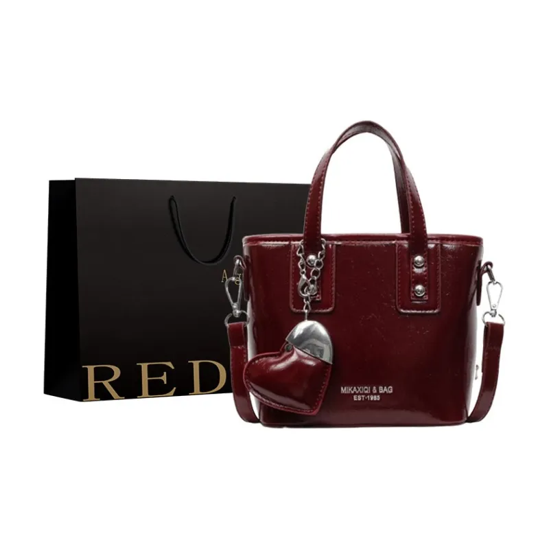 REDOO PU Handbag Women's Ecru/Red/Blue/Silver/Black-2