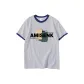 White Gray Navy Blue Edge