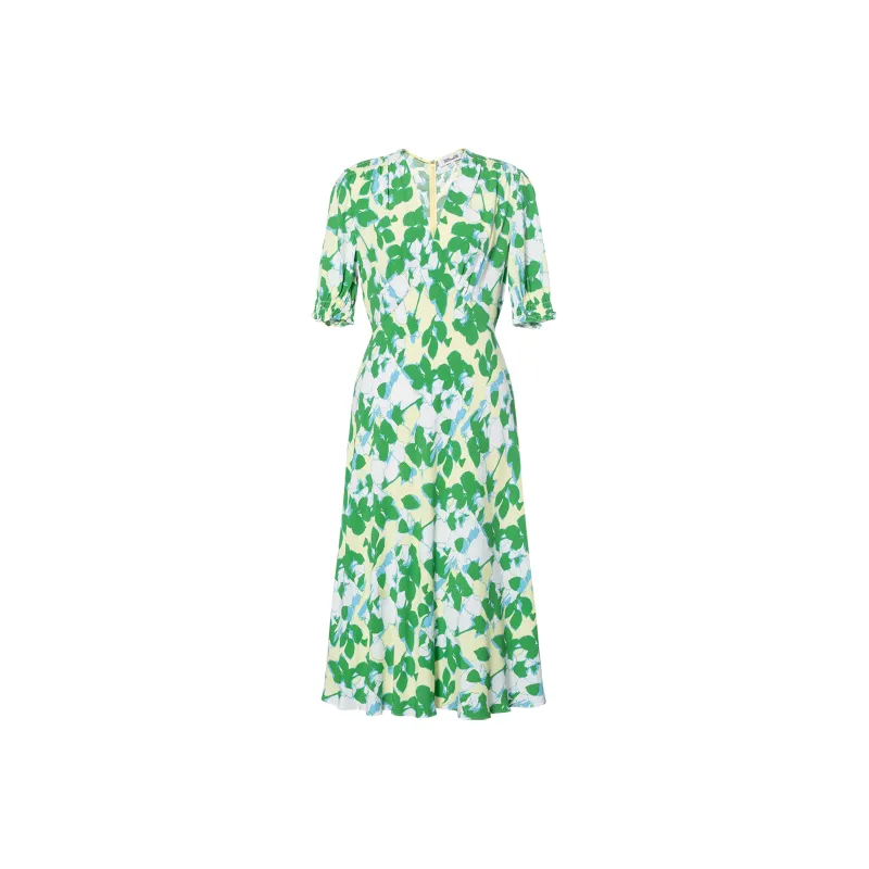 Diane Von Furstenberg Short Sleeved Dress Women's Green-0