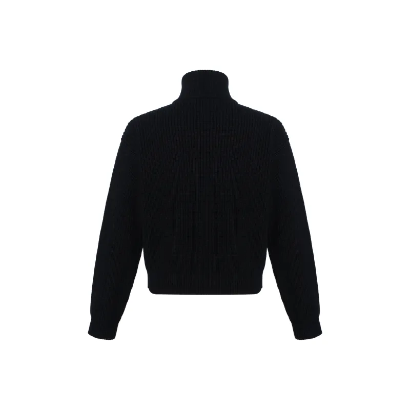 CELINE Triomphe Trucker Sweater In Ribbed Wool-1