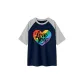 Navy Blue & White Heather Gray