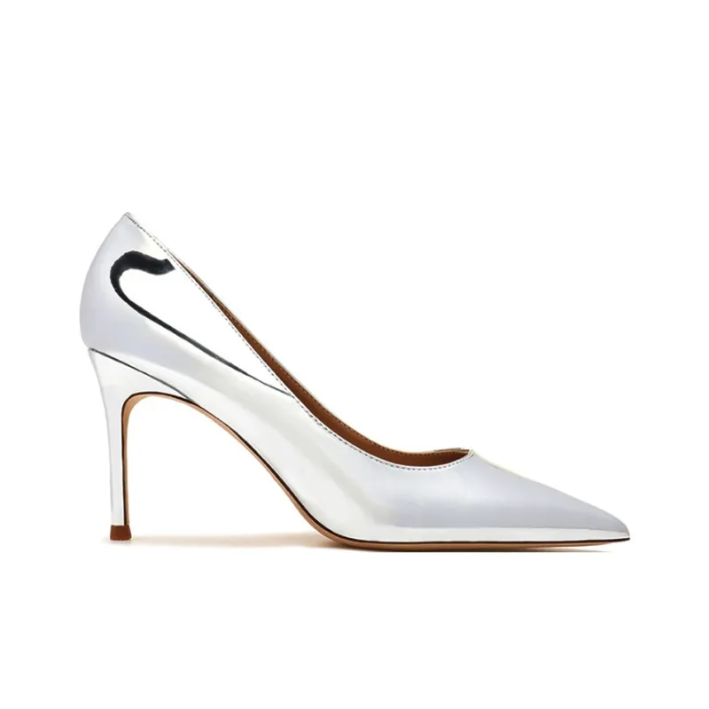 MABEL&CO Slim Heel High Heels Women's Silver-1
