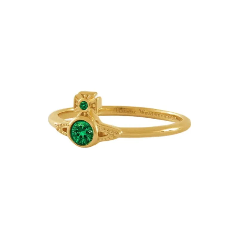 Vivienne Westwood Cubic Zircon Rings Women's Gold-1