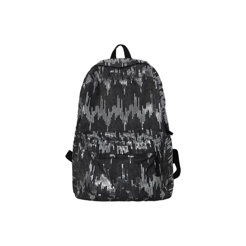 WICKBUEN Denim Backpack Travel Bag Regular Unisex Black/Blue