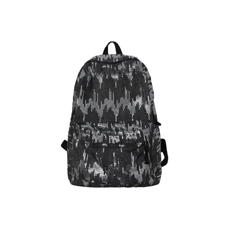 WICKBUEN Denim Backpack Travel Bag Regular Unisex Black/Blue-0