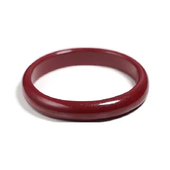 Artisan Lock Heart Jade Reconstructed Cinnabar Bangles Unisex