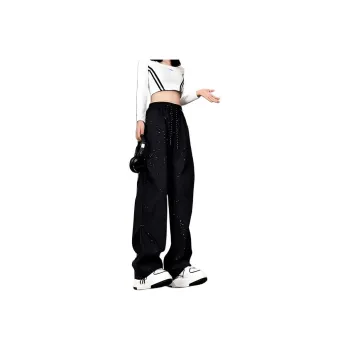 NOWSTIME Casual Pants Unisex Extreme Night Black