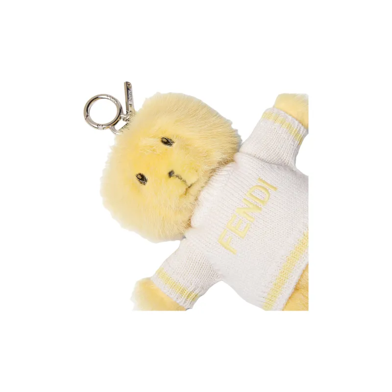 FENDI Brass, Mink Fur, Zinc Alloy Pendants Kids' Yellow-2
