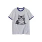 White Gray Navy Blue Edge