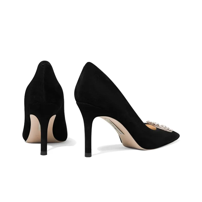 LOLY Slim Heel High Heels Women's Black-9