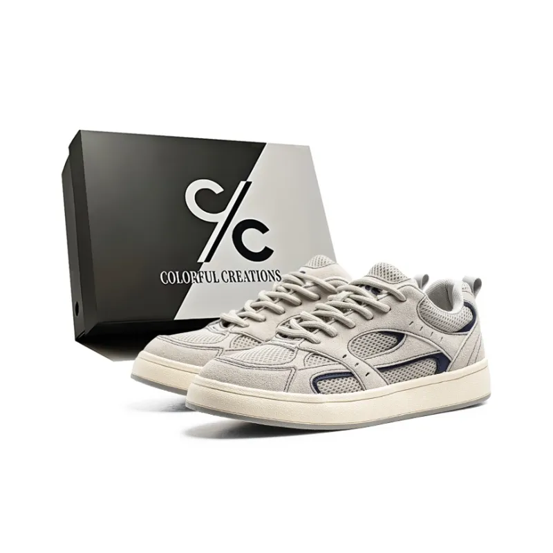 Colorful Creations Slip Resistant, Abrasion Resistant, Breathable, Height Increasing Low Top Skateboard Shoes Men's-6