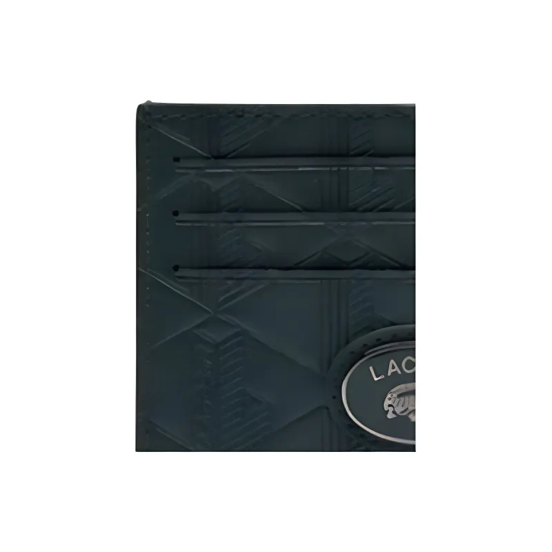 LACOSTE PU Polyurethane Card Holder Men's Dark Green-2