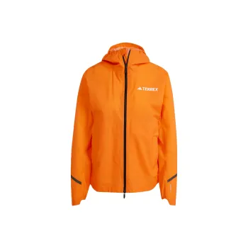 Adidas Outdoor Hiking Moisture Wicking Windbreaker Jacket Women's Half Impact Orange