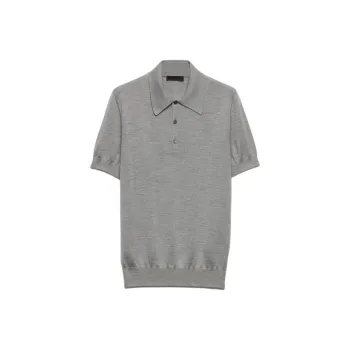 PRADA Polo Shirts Men Gray