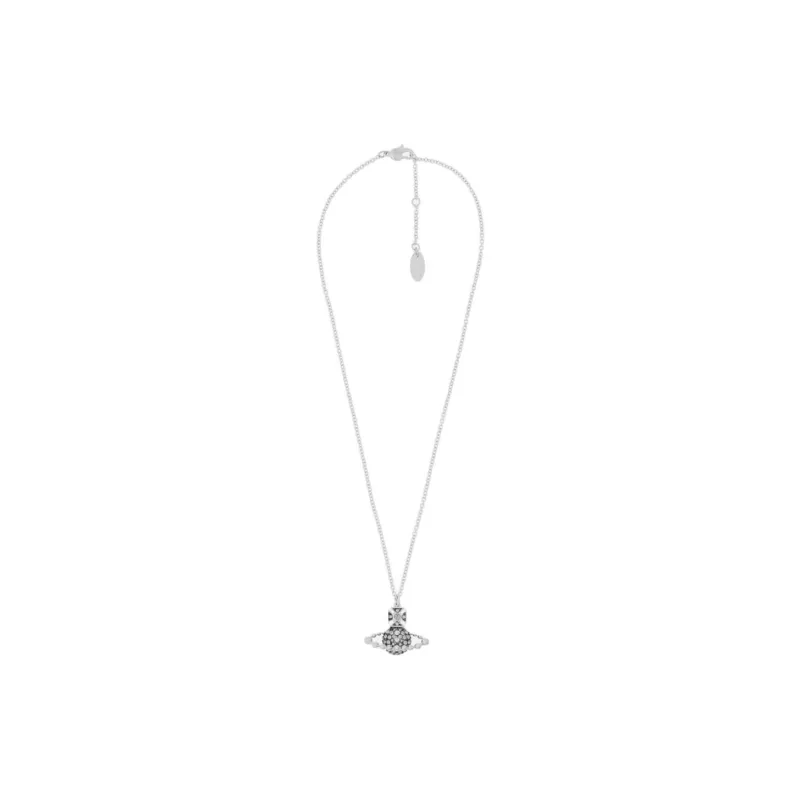 Vivienne Westwood Brass Plated, Swarovski Crystal Necklaces Women's Silver-1