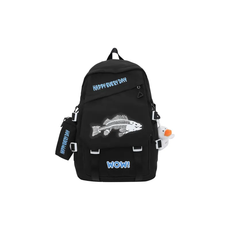 Yalu Nylon Backpack Unisex Multicolor-12