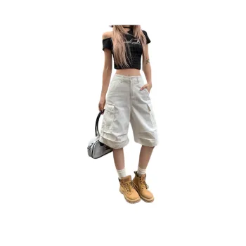 MPOX Denim Shorts Women's White